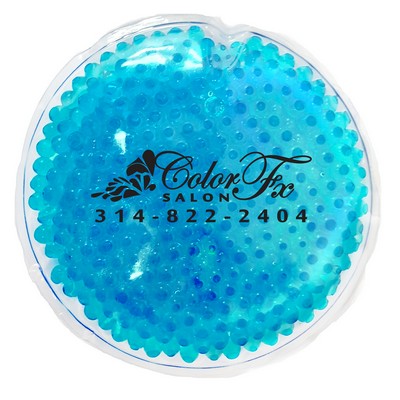 Teal Round Hot/Cold Pack w/Gel Beads