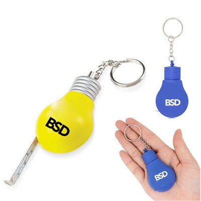 Bulb Shaped Measuring Tape Keychain