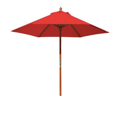 Round Wood Umbrella with 6 Ribs, Blank 7'