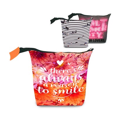 Full color Edge-to-Edge Zippered 5 oz. Cotton Pouch