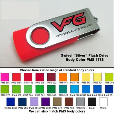 Swivel Flash Drive - 64 GB Memory - Body PMS 1788