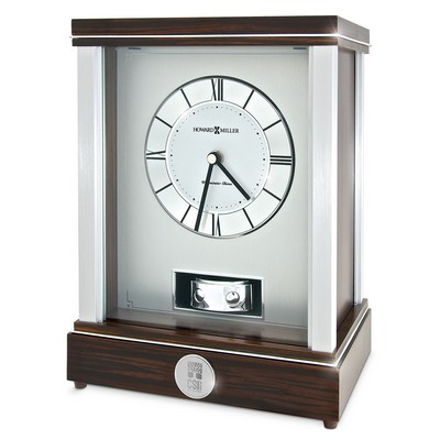 Merlot Cherry Mantle Clock W/ Silver Medallion