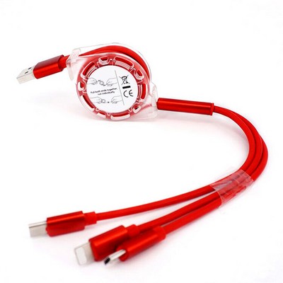 Retractable Telescopic Multi Phone Charging Cable