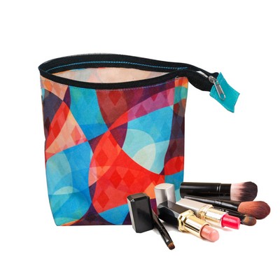 Cosmetic Pouch 6.25"X5"X2.5" Gusset Cotton Zipper Full Color