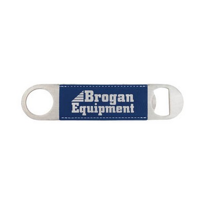 Leatherette Bottle Opener (Blue/Silver)