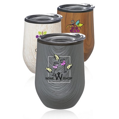 12 Oz. Palmera Stemless Wine Tumbler w/Lid