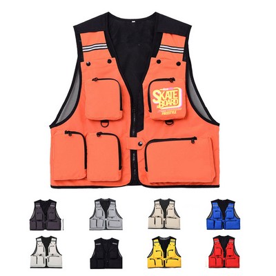 Work Photography Fishing Vest w/ Pockets