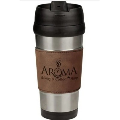16 Oz. Mannitok® Laserable Leatherette Tumbler