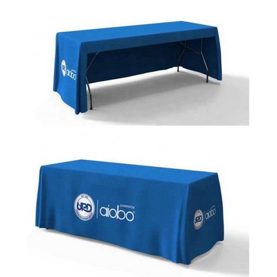 Heavy Duty Tablecloth FITTED 3 Side 8' WRINKLE FREE