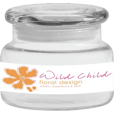 8 Oz. Apothecary Jar w/Flat Lid