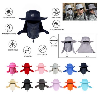 Outdoor Sun Protection Fisherman Hat with Mask