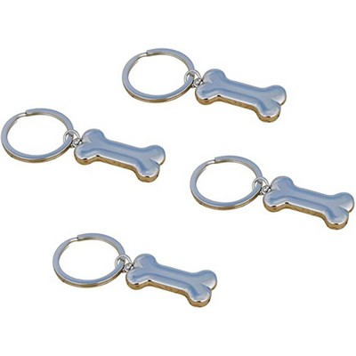 Bone Shape Zinc Alloy Keychain