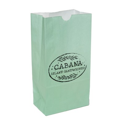 One-color Colored Paper Bag Green (5" x 9.75" x 3.125")