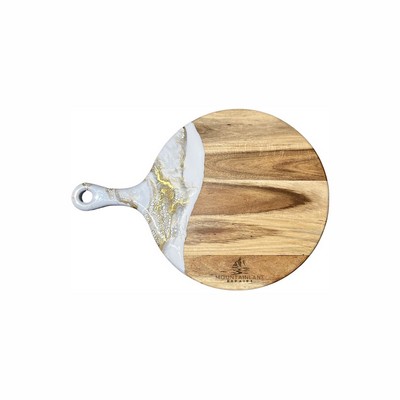 Acacia Cheese Paddle Gold Quartz