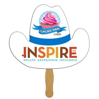 Cowboy Hat Hand Fan Full Color (1 Side only)