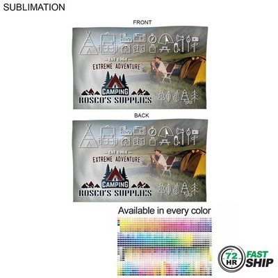 72 Hr Fast Ship - Microfiber Dri-lite Terry Branding Towel, 15x25, Sublimated Edge to Edge 2 sides