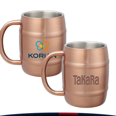 14 oz. Copper Coated Travel Mugs