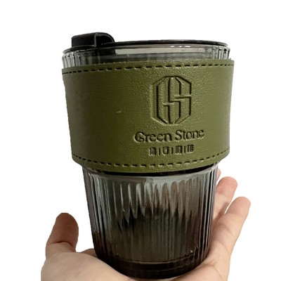 Premium Leather Cup Sleeves for Hot Iced Drinking Cup