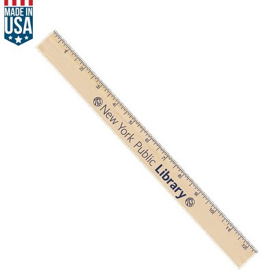 12" Natural Finish Ruler