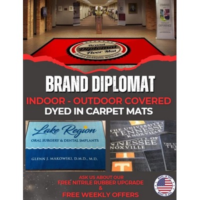 Brand Diplomat Custom Branded Logo Rug - 3' X 11'