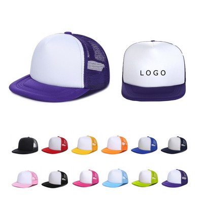 Flat Bill Foam Trucker Cap