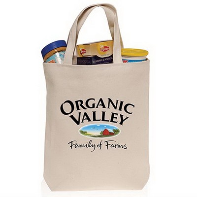 Natural Cotton Solid Color Canvas Tote Bag
