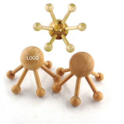 4 1/2" Six Leg Handmade Wooden Roller Massager