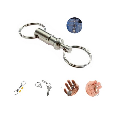 Detachable Metal Steel Pull-Apart Key Rings