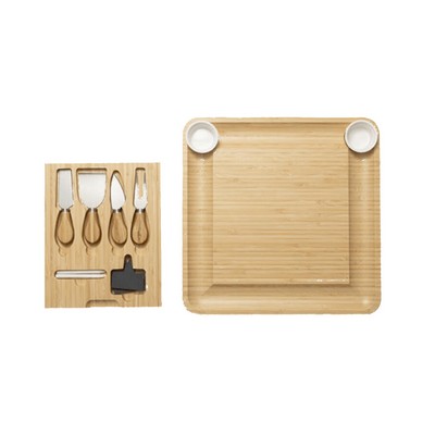 Bamboo Cheese Board with Tools