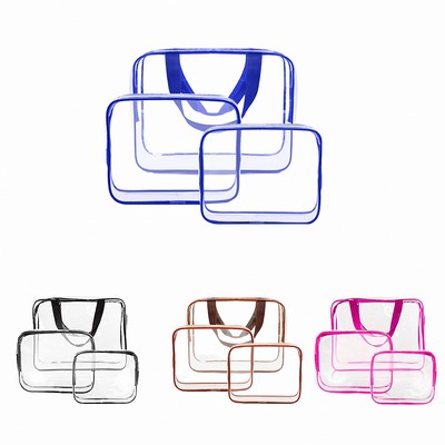 Clear Travel Toiletry Bag Set