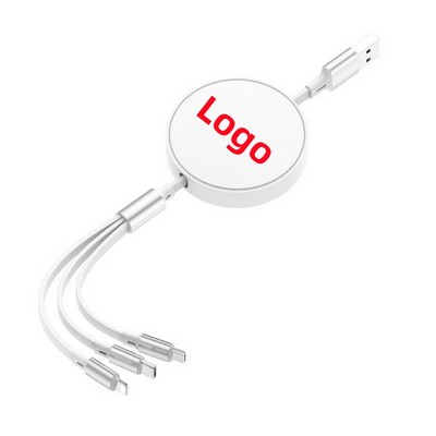 66W Retractable 3-in-1 Fast Charging Cable