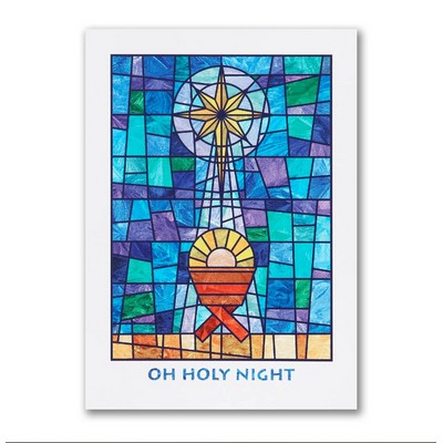 Shimmering Nativity Religious Card