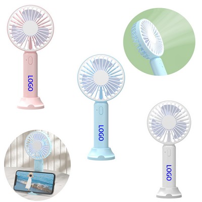 Mobile Phone Holder Rechargeable Handheld Fan