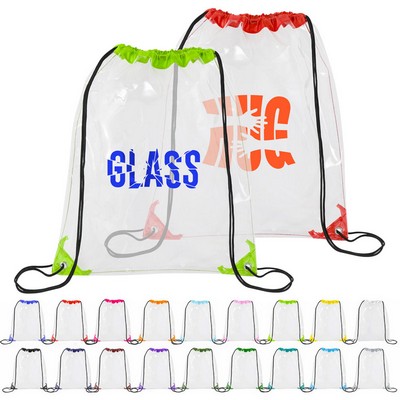 Clear Drawstring Cinch Backpack ( 14 X 17 )