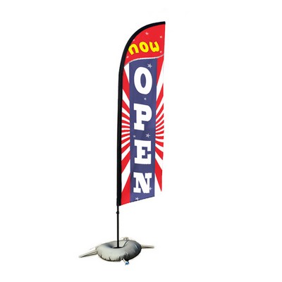 9' Feather Flag Kit w/ Stand - Double Sided Graphic