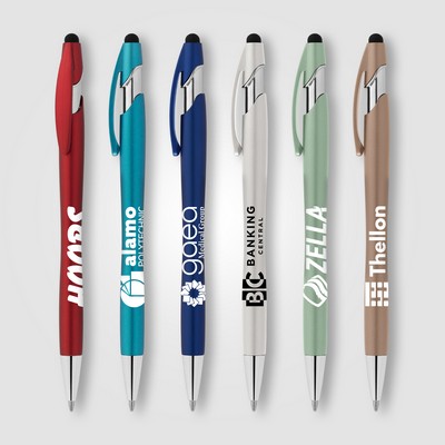 La Jolla Recycled Pen w/ Stylus + Anti-Fraud Ink - Silkscreen