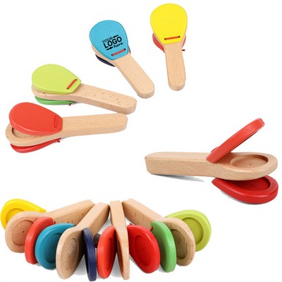 Wooden Children's Handle Castanets