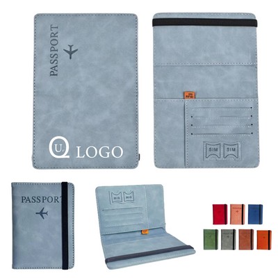 Multifunction Leather Card Passport Wallet