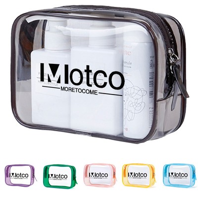 Clear Travel Toiletry Bag Wih Zippers