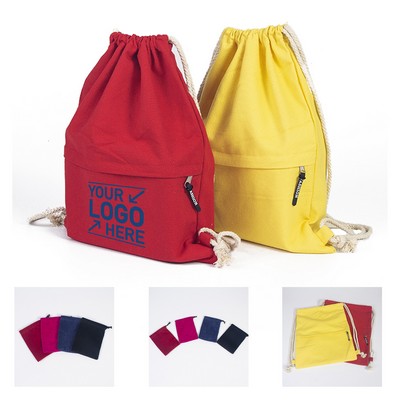 Custom Burlap Drawstring Pocket