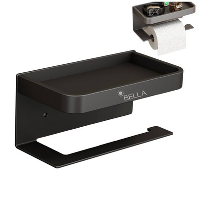 Aluminum Toilet Paper Holder with Phone Shelf