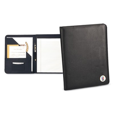 Synthetic Leather Portfolio W/ Color Medallion