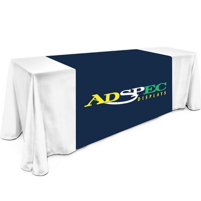 57" Navy Table Runner (57"w x 88"l) with Full Color Thermal Imprint