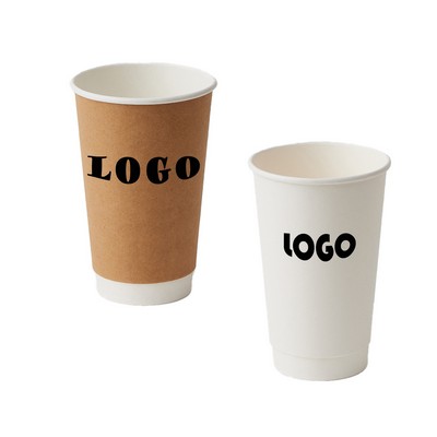 16Oz Double-Walled Disposable Paper Coffee Cups