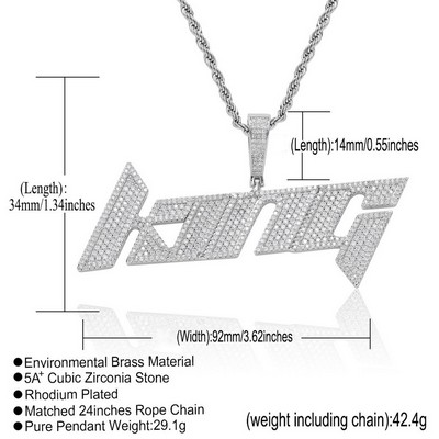 Street Style Cubic Zirconia Customized Letter Necklace