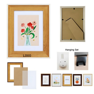 5" Custom Plastic Dual-Mount Photo Frame w/Wall Hanging & Stand Options