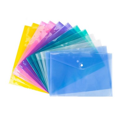 Durable A4 Document Folder With Snap Button Closure