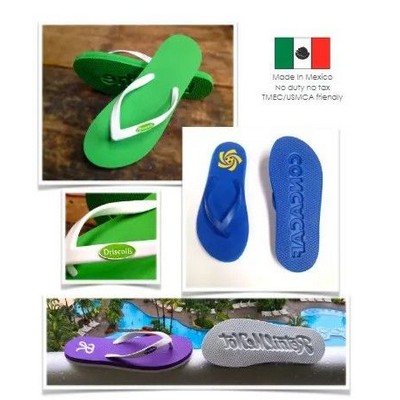 Men's Sand Imprint Flip Flops w/Plastic Strap