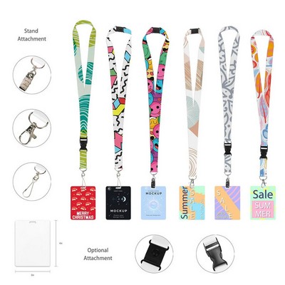 3/4" Full Color Sublimated Lanyard With ID Card