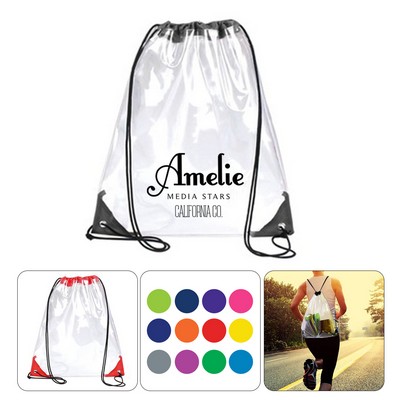 Pvc Stadium Drawstring Backpack